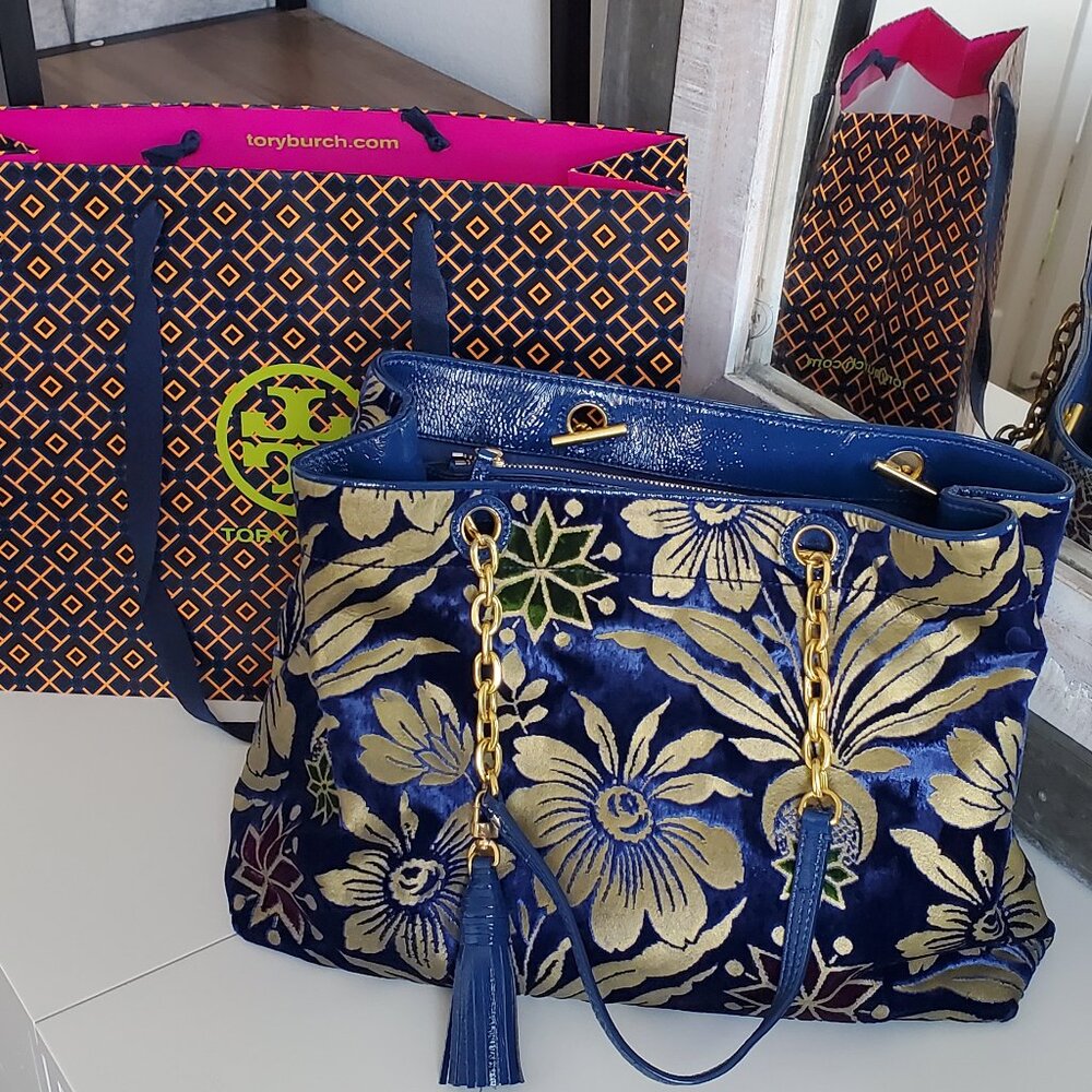Tory Burch Velvet Cosmic Tote
